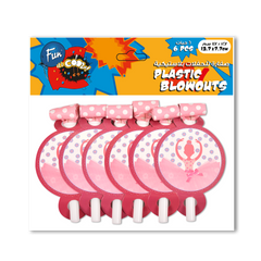 Fun Plastic Blowouts 12.7*7.7cm - Ballerina Design [6pcs x 1pkt]