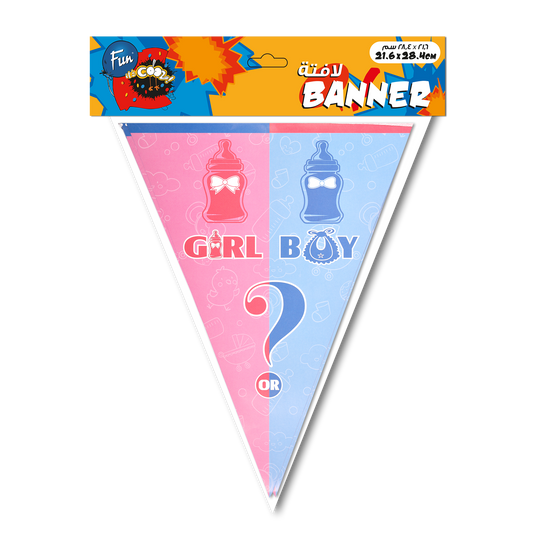 Fun® Banner 21.6*28.4cm - Boy or Girl Design [1pc]
