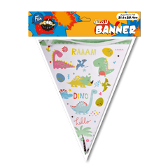 Fun® Banner 21.6*28.4cm - Dinosaur Design [1pc]