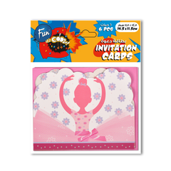 Fun® Invitation Cards 14.5*11 - Ballerina Design [6pcs x 1pkt]