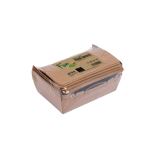 Fun® Kraft Paper Food Boxes 180x120x50mm [6pcs x 1pkt]