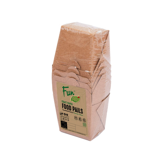 Fun® Kraft Paper Food Pails 16oz [6pcs x 1pkt]