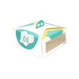 Paper Cake Box with Window/handle 29x29x11.5cm (400gsm) - Jelly Candy [P:1pc]