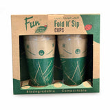 Fun® Fold N Sip Biodegradable Double-Wall Lidless Paper Cup 12oz - Kraft - 10 pcs