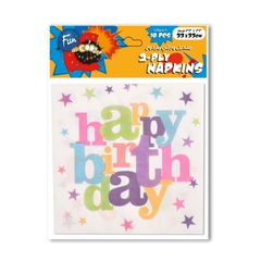 Fun 2-Ply Napkins 33x33cm - Happy Birthday Design [10pcs x 1pkt]