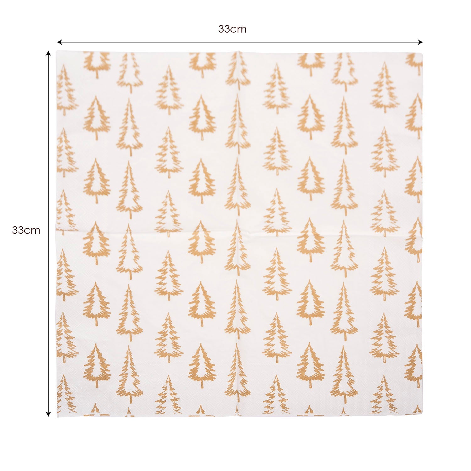 Fun 3-Ply Napkin 33x33cm - Golden Trees Pack of 20