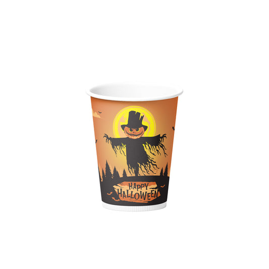 Fun Paper Cups 8oz - Halloween Orange  [10pcs x 1pkt]