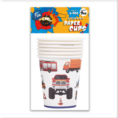 Fun Paper Cups 9oz - Car Design [6pcs x 1pkt]