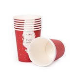 Fun Paper Cup 9oz - Santa's Hat Pack of 8