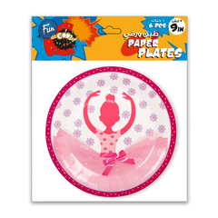 Fun Paper Plates 9in - Ballerina Design [6pcs x 1pkt]