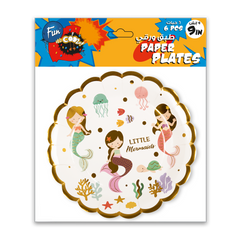 Fun Paper Plates 9in - Mermaid Design [6pcs x 1pkt]