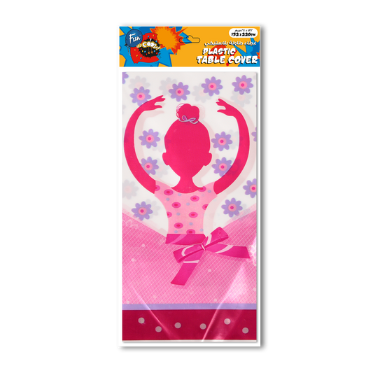 Fun® Plastic Table Cover 132*220cm - Ballerina Design [1pc]