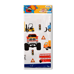 Fun Plastic Table Cover 132*220cm - Car Design [1pc]