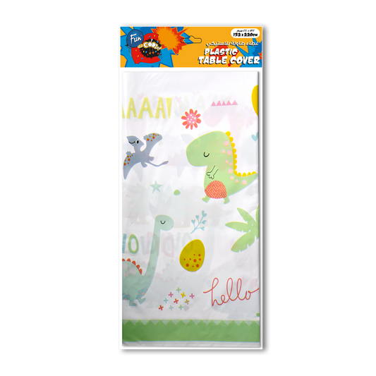 Fun® Plastic Table Cover 132*220cm - Dinosaur Design [1pc]