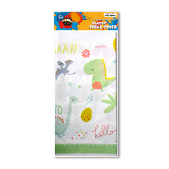 Fun Plastic Table Cover 132*220cm - Dinosaur Design [1pc]