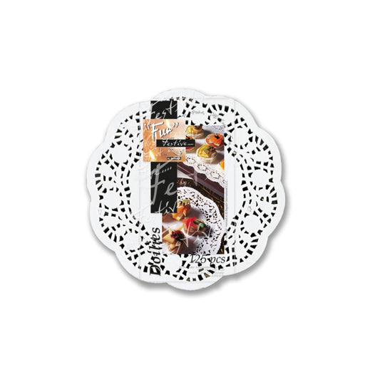 Fun® White Round Doilies 4.5in [250pcs x 1pkt]