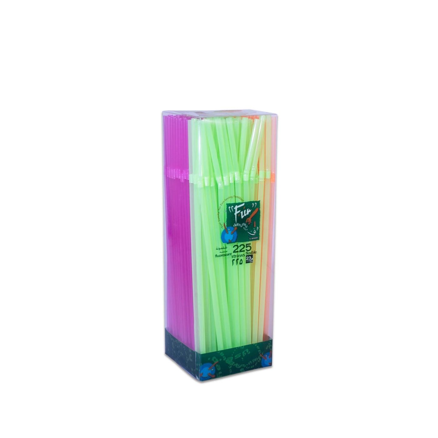 Fun® Everyday Fluorescent Flexible Straw - 225 pcs