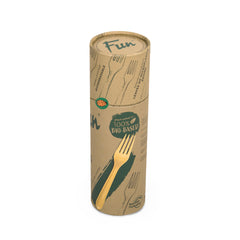 Fun Gaïa Natural Brown Forks 6.8in [18pcs x 1pkt]