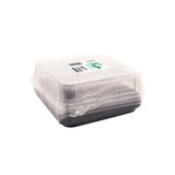 Fun® Plastic Clear Container 232x232x60mm with Flat PET Lids [5pcs x 1pkt]