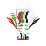 Fun Heavy Duty Plastic Fork 6.5in - UAE National Day (Pack of 18)