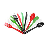 Fun Heavy Duty Plastic Cutlery Set 6.5in (Spoon+Fork+Knife) UAE National Day  (Pack of 18)