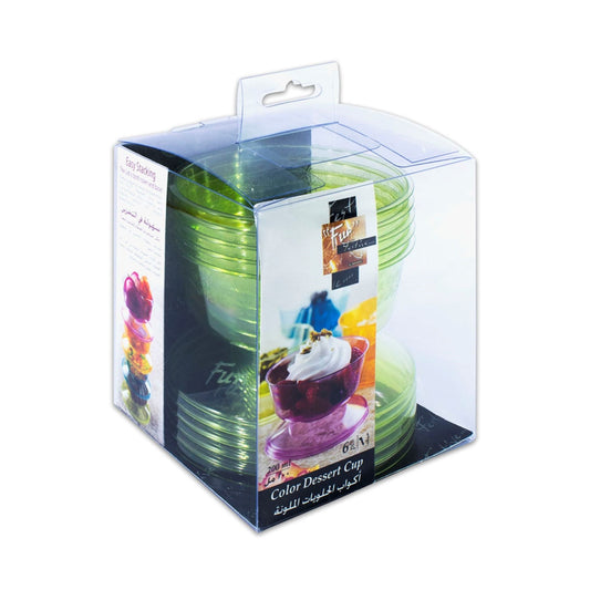 Fun® Disposable Olive Dessert Cups with Lids [6pcs x 1pkt]