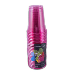 Fun Plastic Pink Cups 8oz [25pcs x 1pkt]