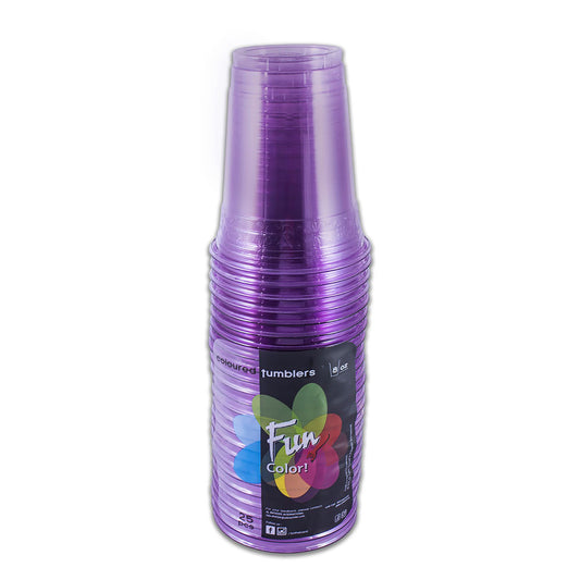 Fun® Plastic Violet Cups 8oz [25pcs x 1pkt]