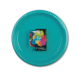 Fun® Color Party Plastic Plates set, Blue, Medium, Pack of 25