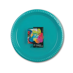Fun Plastic Meduim Blue Plates [25pcs x 1pkt]