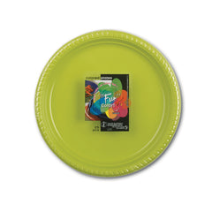 Fun Plastic Meduim Green Plates [25pcs x 1pkt]