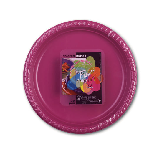 Fun® Plastic Meduim Plum Plates [25pcs x 1pkt]