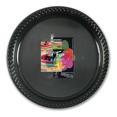 Fun® Plastic Large Black Plates [10pcs x 1pkt]