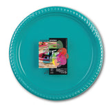 Fun® Color Party Plastic Plates set, Blue, Large, Pack of 10