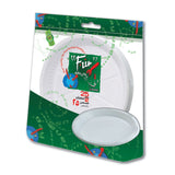 Fun® Plastic Plate 26cm - White - 25pcs