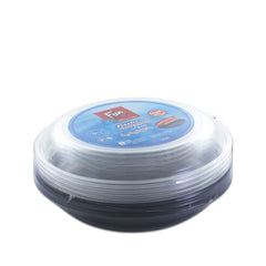 Fun Plastic Microwavable Round Black Containers with Clear Lids [5pcs x1 pkt]