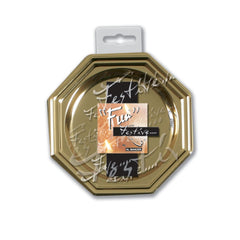 Fun® Gold Octagonal Coasters 8.5cm [10pcs x 1pkt]