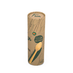 Fun Gaïa Natural Brown Spoons 6.5in [18pcs x 1pkt]