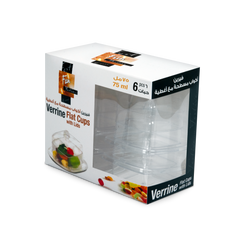 Fun Verrine Square Flat Cups with Lids 75ml [6pcs x 1pkt]