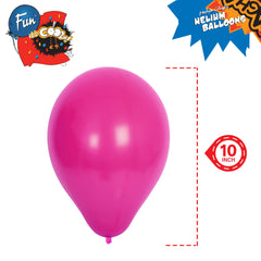 Fun Helium Balloon 10in - Dark Pink [P:15pcsx1pkt]
