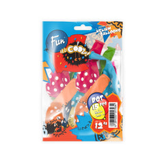 Fun Helium Balloon 12in - Dot Assorted [P:15pcsx1pkt]