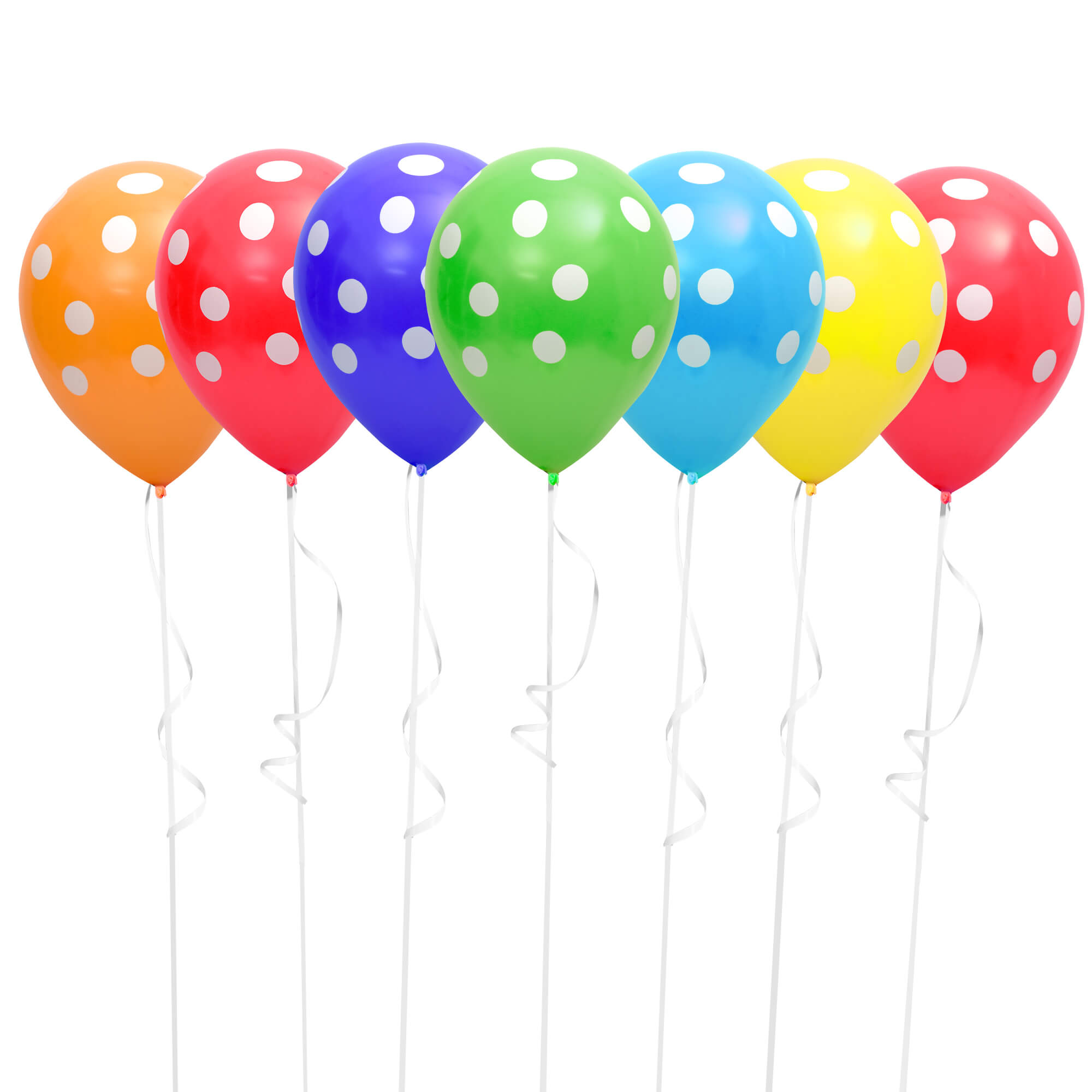 Fun Helium Balloon 12in - Dot Assorted [P:15pcsx1pkt]