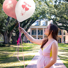 Fun Helium  Balloon Pink and White colors Only  12in - "Baby Girl" (in Arabic) [P:15pcsx1pkt]