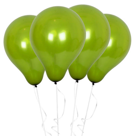 Fun Helium Balloon 10in - Metallic Light Green [P:15pcsx1pkt]