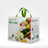 Green Track Reusable Bag 45*35*20cm 80g+25g PP non-woven with Handle Medium (Pack of 1)