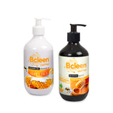 Bcleen® Shower Gel - Honey Milk Scent &  Hair Shampoo - Natural Honey Scent (500mlX2)