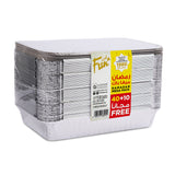 Fun® Ramadan Mega Pack Aluminium Container with lid 1980cc 50pcs  [40+10FREE]