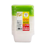 Fun Ramadan Mega Pack 32oz Easy Pack Multipurpose Containers + Lid 25pcs [15+10FREE]