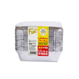 Fun Ramadan Mega Pack Aluminium Container with lid 2410cc 50pcs  [40+10FREE]
