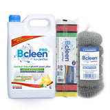 Bcleen® Antibacterial Dishwashing Liquid 5L + Sponge + Steel Wool